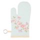 Ofenhandschuh mit Schmetterlingen. Vorder- und Rückseite sind verschieden gemustert